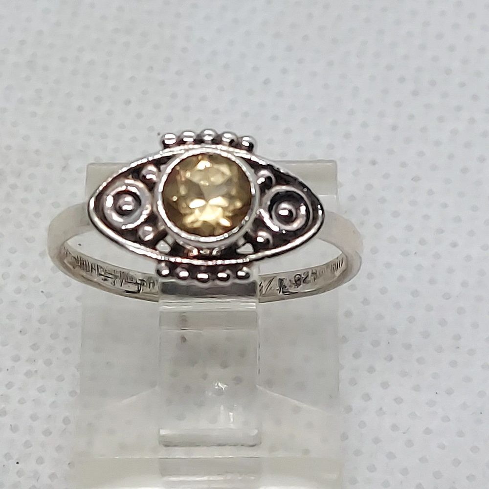 Ring 925‎ sterling silver Citrine size 6.25